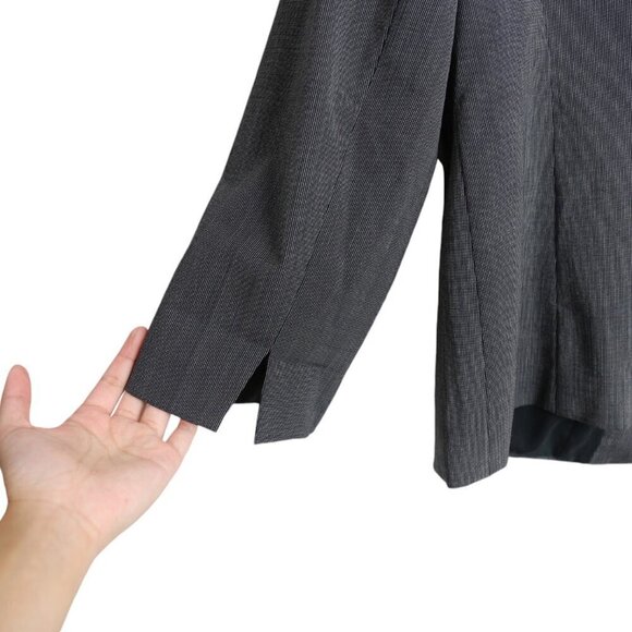 Lafayette 148 New York Blazer Jacket Women's Size 16 Charcoal Stretch Wool Blend - Picture 5 of 8